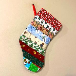 Hand crafted Reversible Holiday Stocking Multiple  fabrics / Themes